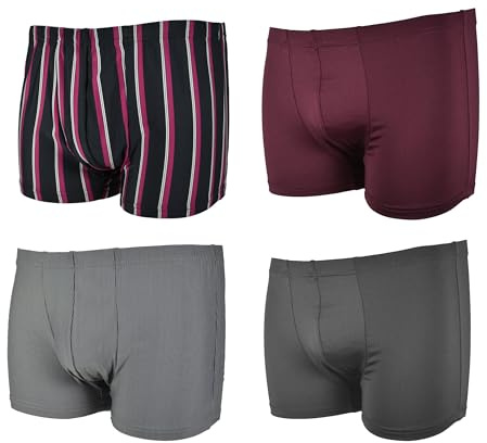 Frank Fields 4 Boxershorts Herren Boxer 8/XXL - Mix 16 Shorts Herren Jugend garngefärbt Head Boxershorts Unterhosen unterwäsche