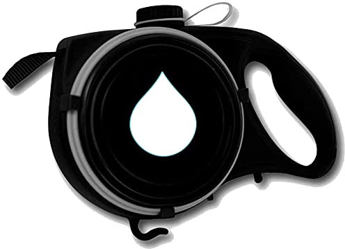 Multifunktions-Langlebige Hundeleine, einziehbare Hundeleine, Haustier-Hundeleine mit integriertem Wasserflaschen-Schüssel-Abfallbeutel-Spender (Color : Black)