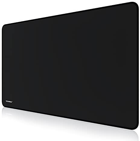 TITANWOLF - oversized gaming mouse pad 1000x600mm - XXXL large mouse pad with motif - large size table pad - improves precision and speed - XXL - black