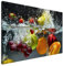 Estika Leinwand bilder - Obst im Wasser - 120x80 cm, 1 teilige kunstdruck - Wandbilder wohnzimmer, schlafzimmer, Moderne wanddeko, Bild auf leinwand - Küche, Restaurant bilder - 1345A_1B