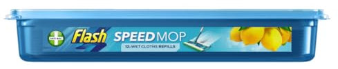 Flash Speedmop Antibacterial Lemon Wet Floor Cleaning Wipes, 12 Refills