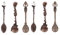 6Pcs Retro Coffee Spoon, Alloy Tea Spoons Crystal Alloy Dessert Spoons for Tea Party Decorative Dessert Ice Cream for Cafe Tableware