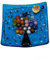 Argento e dintorni Piattino, Piatto soprammobile Albero della Vita in Vetro di Murano Fatto a Mano da Artigiani Secondo l'antica Lavorazione Veneziana con murrine Misura cm. 8x8 (Azzurro)