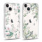 Yoedge 2 pièces Transparente Coque pour Apple iPhone 14 6,1 Motif de Fleurs et Feuilles Fille Femme Étui, Housse de Protection Antichoc TPU Mignon Aesthetic Design Case Cover pour iPhone 14