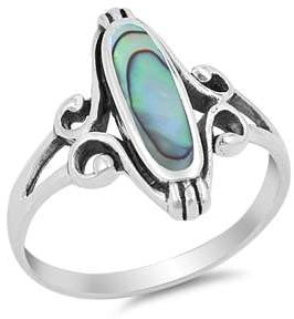 Joyara Sterling Silber 925 Abalone Ring 58