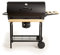 CREATE/BBQ SMOKEY/Barbacoa ahumadora de carbón con ruedas negro/De acero inoxidable, parrilla superior, control de temperatura, bandeja frontral y bandeja lateral, fácil de transportar