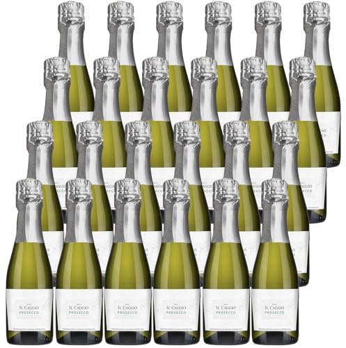 Il Caggio Prosecco Sparkling Wine Case of 24x20cl - Single Serve Wine Case Deal