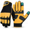 WESTWOOD FOX Work Gloves for Men and Women, Gardening Gloves,Tear Resistance Leather, Thorn Proof, Touchscreen, Safety Working Gloves for Mechanical, Electrician and Construction work.