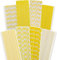 Gcardist Lot de 150 pailles jetables, jaunes, jaunes, en vrac (8 motifs)
