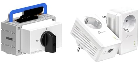 Sontheimer Umschalter 63A 4-polig 22 kW Netz-0-Not ULO63/4T/NS/Z101/F976 & TP-Link Powerline Adapter Set TL-PA7017P KIT(1000Mbit/s