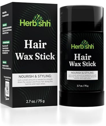 Herbishh Hair Wax Stick For Women & Men - Nourish & Styling Slick Wax Stick for Hair Smoothing, Flyaway, Controls Frizzy Hair, Perfect for Hairline and Nape Area, Pomade Stick for Hair Fly Away 2.7 OZ