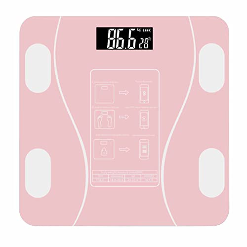 Cyrank Personenwaage, Körpergewichtswaage, Waage Für Körpergewicht, Intelligente Digitale Waage, 150 Kg, Hohe Genauigkeit, Intelligente Analyse-Körperwaage Für Männer Und Frauen, Rosa(pink)