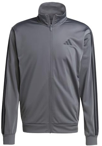 adidas Herren 3 Stripes Tricot Regular Track TOP, Grey six, XXL