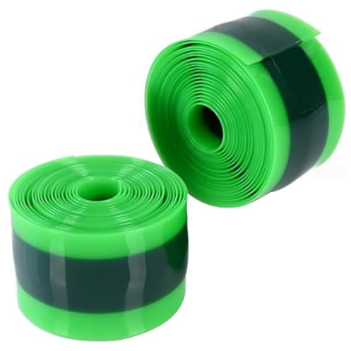 GIONAR Bike Tire Liner, Bike Inner Tube Protector, Anti-puncture Protection Compatible with 12 16 18 20 24 26 27.5 29, 2 Pcs (Dark Green)