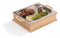INEXTERIOR BBQ-Boards - Fleischwarmhalter fürs Grillen - Grillgut Stövchen mit BBQ-Design – Speisenwärmer – Warmhaltebehälter mit Kerzen - Warmhaltebox Grillparty (Natur, M)