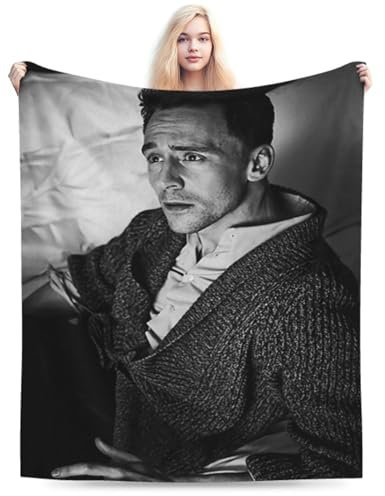 zekiooofkwo To-m Hiddleston Weiche und bequeme, warme Fleece-Überwurfdecken, Yoga-Decken, Stranddecke, Picknickdecke, Geschenk für Schlafsaal, Zimmer, Büro, Dekoration, Sofa, Bett, Camping, Reisen,