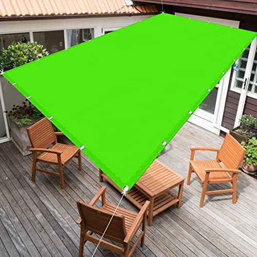 Tender Green - Toldo tipo vela de 4 x 7 pies, 98% de bloqueo UV, para patio, piscina, césped y actividades al aire libre
