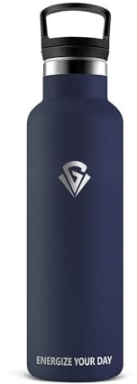 Gourde Isotherme 1L, Gourde Inox, Bouteille Isotherme sans BPA, Thermos isotherme en métal, 24h Froid et 12h Chaud, Gourde Inox avec en Paille, Thermos pour Adultes, Sport, Gym, Voyage, École, Vélo