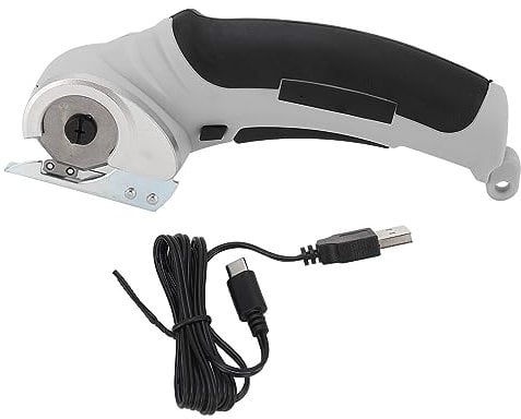 Joyzan Rotary Paper Cutter, Handheld Cordless Electric Scissors 240RPM Rechargeable Cardboard Cutter 4.2V 2000mAh Fabric Shears Portable Box Cutting Tool with Safety Lock for Carpet Sponge Leather