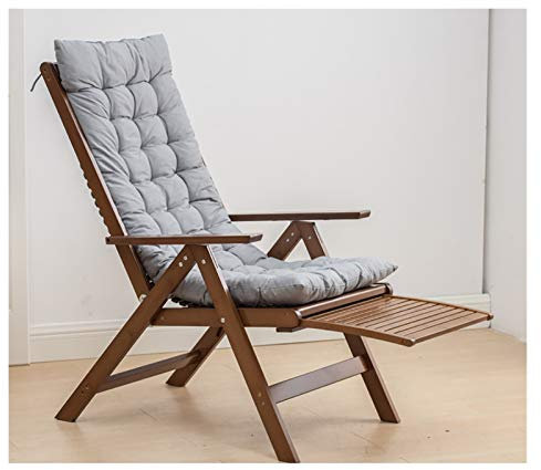 OLSKFUH Liegestühle, Verstellbarer Holzstuhl Mit Schwerelosigkeitseffekt, Verstellbarer Gepolsterter Liegestuhl Für Den Außenbereich, Klappbare Lounge-Terrassenstühle, Sonn,Style-2