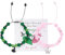 BRITIVIVE Strass Passende Armband 2 Stück Matching Armbänder Geschenke für Filmfans Beste Freunde Armband Wicked Merch Strass Krone und Hut Zubehör,Grün und Rosa