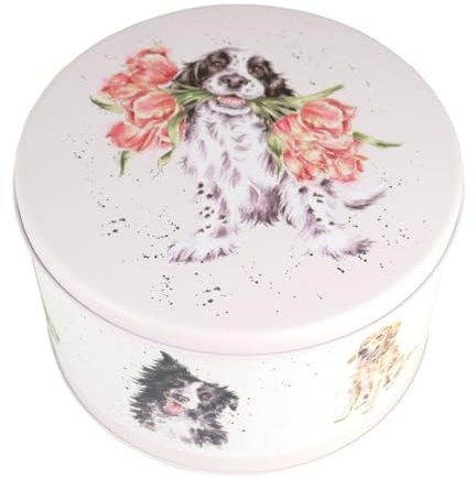 440s Wrendale Designs Keksdose Spaniel & Tulpen | WD-CTN005-XL