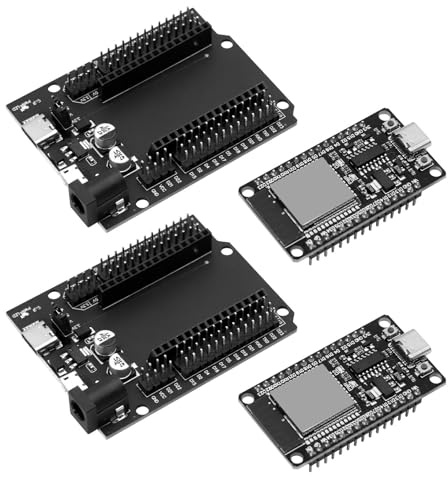 2 Stücke Für ESP32 USB-C CH340 Development Board + Terminal Adapter AYWHP Für ESP32 Entwicklungsboard + Für ESP32 30Pin DEVKIT V1 Stromversorgungsplatine Dual-Core WiFi+Bluetooth 2.4GHz für Arduino