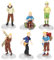6pcs Cartoon Mini Figures Set,TinTin Cake Toppers, Cake Decoration,PVC Action Characters Dolls Decorations Collectible