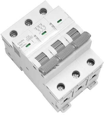 MOOEDJKL Disjoncteur H 10KA 3P 6A 10A 16A 20A 25A 32A 40A 50A 63A 220V Courbe C 1 pièce(25 V)