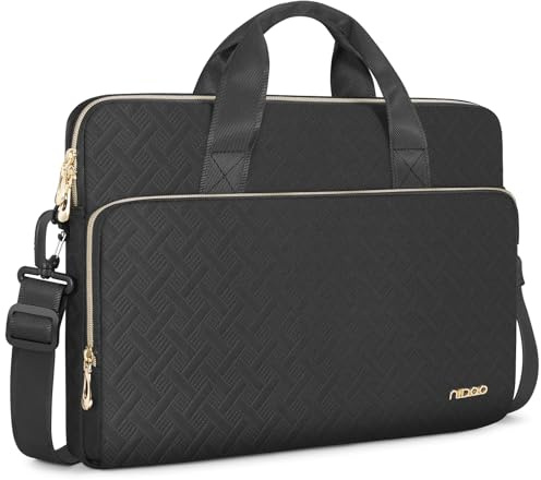 NIDOO 14 Pouces Sacoche Ordinateur Portable Sac à Bandoulière Sac a Main PC Mallette de Protection pour 15 Surface Laptop 7/14 Yoga Slim 7x / ThinkPad T14s T14 E14 / IdeaPad 5i / Yoga Pro 7/ XPS 14