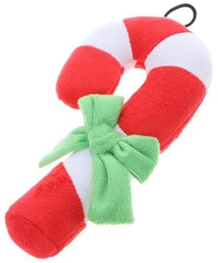 Weihnachts-Welpenspielzeug, 1 Stück, quietschendes Hundespielzeug, Weihnachts-Zuckerstangen-Plüsch-Hundespielzeug, Haustier-Welpen-Plüschspielzeug, ungiftiges Training, beißendes Kauen, Quietscher fü