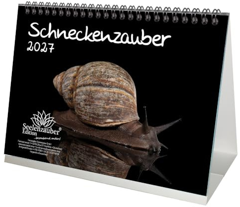 Schneckenzauber DIN A5 Tischkalender für 2027 Schnecken - Seelenzauber