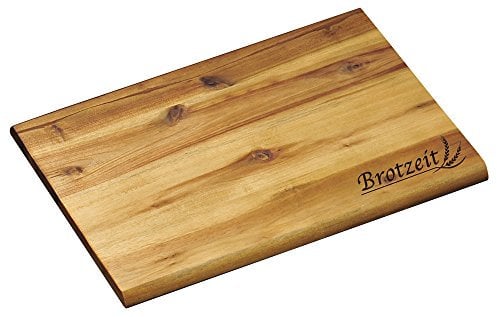 Kesper Brotzeitbrett aus Akazienholz mit Einbrand - Motiv Brotzeit / Vesperbrett / Brotzeitbrett