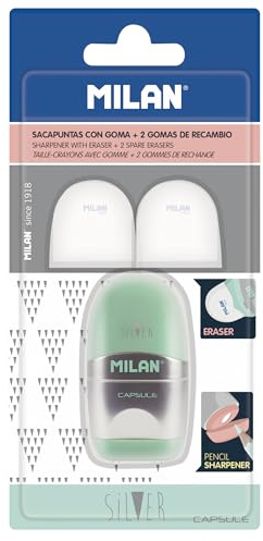 Milan Blister afilaborra Capsule Silver 2 gomas de recambio