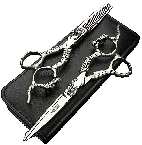 5.5 pulgadas 6 pulgadas JAPÓN 440C peluquería corte y adelgazamiento tijeras tijeras de peluquero (5.5 pulgadas)