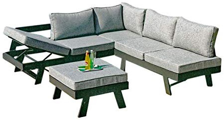 Gravidus 3-teiliges Lounge-Set mit Kissen und Auflagen