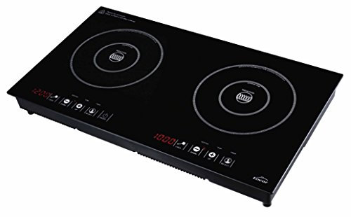 LACOR Placa de Inducción Dual Horizontal, 3500 W, 5.3 tons, Hierro, Negro