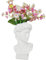Creation Core Pflanzgefäß für drinnen und draußen, Kunstharz, für Sukkulenten, griechische Statue, Pflanzgefäß, Urne, Heim, Garten, Dekoration, Skulptur, 17 cm hoch, Gesicht