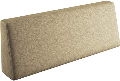 sunnypillow Palettenkissen mit abnehmbarem Bezug Kaltschaum Palettenauflage Palettenpolster Palettensofa Sitzkissen Rückenlehne Indoor Outdoor Rückenkissen 120x40x20/10cm Sandfarben