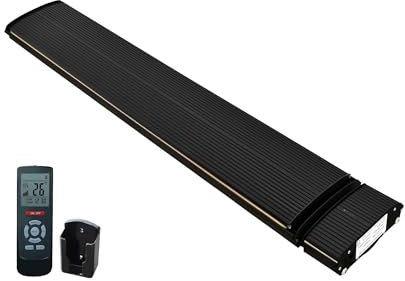 Infrarot-Terrassenheizer, schwarzer Heizstrahler, einstellbar von 1800 – 2400 Watt