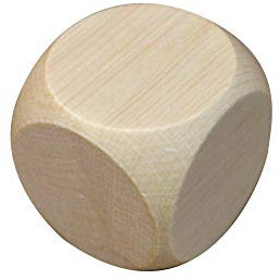 10x Würfel aus Holz mit einfachen Würfeln Würfelwürfel Blank Plain Unlaint Wood Six Sided 50mm