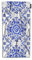 AOYEGO Delfter Handtuch, traditionelles Blumenmuster, runde Rosette, Kobaltblau, leicht, dekorativ, 76,2 x 38,1 cm, weiche Polyester-Mikrofaser für die Küche