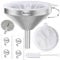 Kalave 5 Zoll Edelstahl Trichter, 13cm Lebensmittel qualität Küchen trichter und 200 Mesh filter, Metall trichter für Öle, Saft, Wein, Kaffee, Tee, Milch