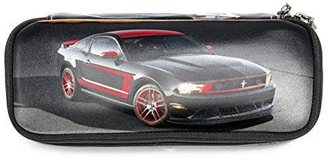 Federmäppchen mit großem Fassungsvermögen, Stifteetui, Make-up-Tasche für Studenten, Kunstschule, Büro, Ford Mustang Sportwagen