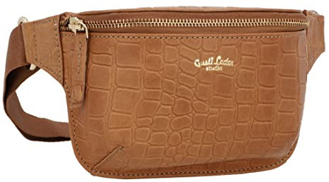 Gusti Gürteltasche Leder - Norell Bauchtasche Hüfttasche Festivaltasche Braun Leder