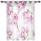 Vorhang Verdunkelung Blickdicht Gardine Rosa Florale Orchideen：Gardinen mit Schlaufen Vorhänge Polyester Vorhang Wohnzimmer Schlafzimmer Küche 2Er-Set 70x160cm