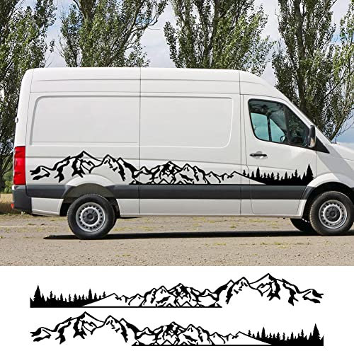 2 Teile/los Auto Aufkleber Sport Dekor Wohnmobil Wohnmobil DIY Streifen Berg Grafiken Aufkleber, Für VW T5 T6