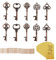 Amindz 10 Pièces Vintage Porte Clef Decapsuleur,Ouvre Clés en Forme avec Étiquettes et Ficelle,Bière Ouvreur Mariage,Clés Ouvreurs de Bouteilles pour la Fête de Mariage Décoration Rustique