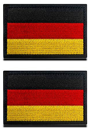 Zcketo 2 Stücke Deutschland Flaggen Patch Gestickt Abzeichen Deutsch Applikationen für Kleidung Taschen Rucksack Uniform Weste Hundegeschirr Militär Taktisch Draussen Jersey