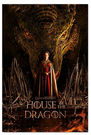House of the Dragon Merchandise - Rhaenyra Targaryen Poster - Deko Wohnzimmer oder Deko Schlafzimmer - Deko Wohnzimmer - Größe : 61 x 91 - Offizielle Lizenz